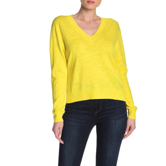 J. Crew Slub Knit V Neck Sweater